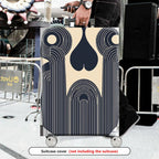 1-Piece Geometric Abstract Art Deco Streamlined Retro Vintage  Suitcase Luggage Cover, Stretch Protective Sleeve