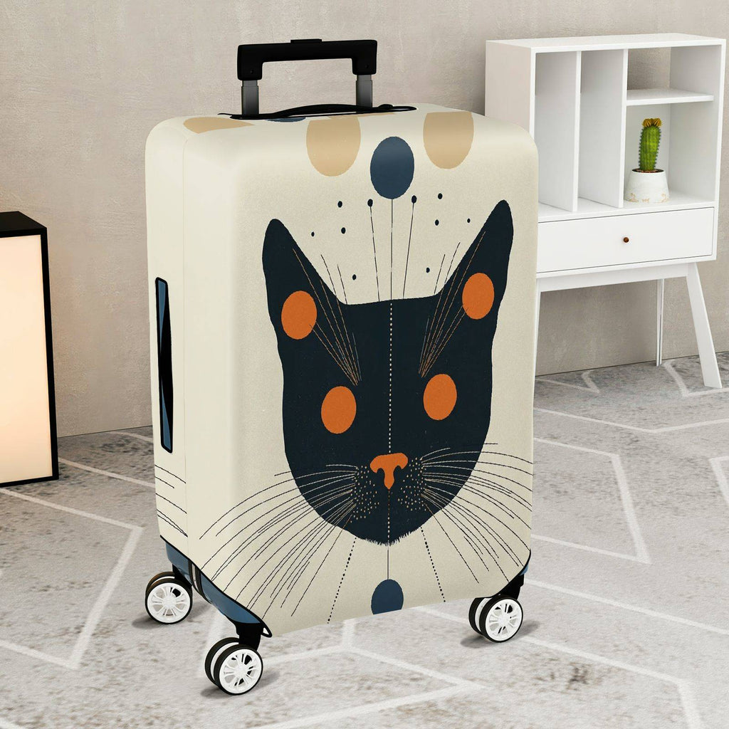 1-Piece Abstract Artistic Cat Pattern Colorful Travel Style Creative Modern  Suitcase Luggage Cover, Stretch Protective Sleeve