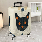 1-Piece Abstract Artistic Cat Pattern Colorful Travel Style Creative Modern  Suitcase Luggage Cover, Stretch Protective Sleeve