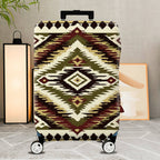 1-Piece Geometric Ethnic Tribal Southwestern Aztec  Suitcase Luggage Cover, Stretch Protective Sleeve