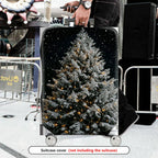 1-Piece Christmas Snow Tree Festive Winter Holiday  Suitcase Luggage Cover, Stretch Protective Sleeve