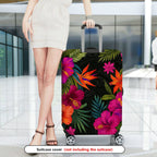 1-Piece A tropical floral jacket for jungle natural plants theme, suitable for business, travel,  Suitcase Luggage Cover, Stretch Protective Sleeve