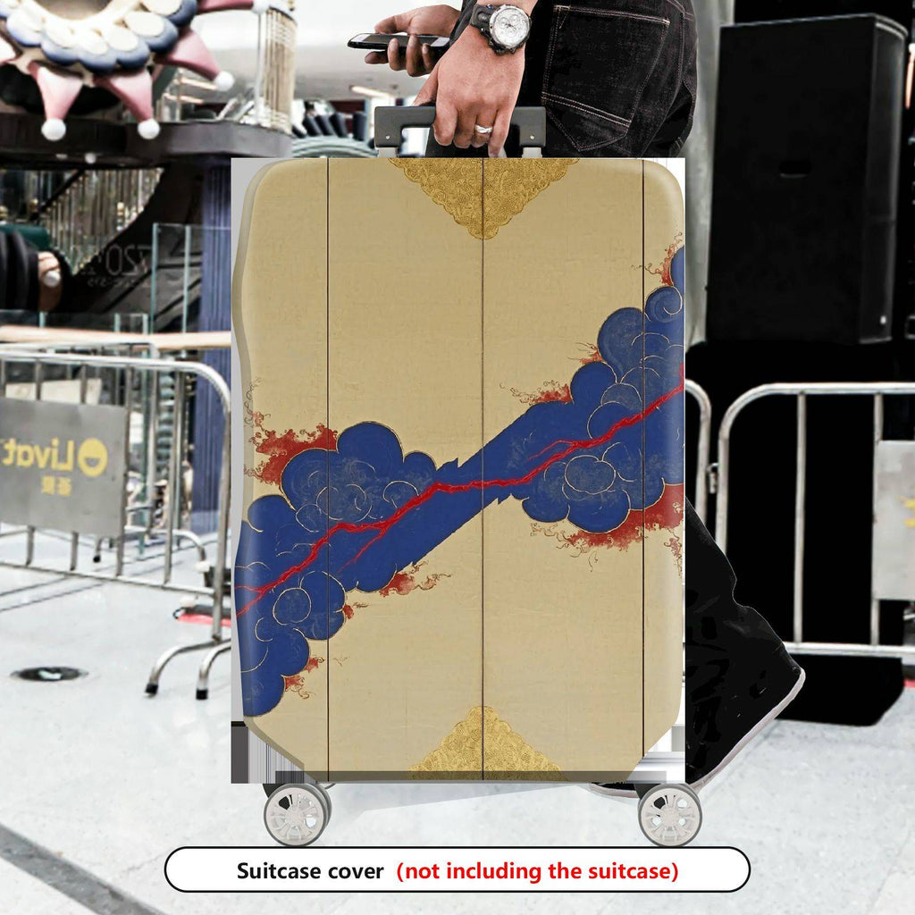 1-Piece Abstract Traditional Vintage Elegant Artistic Cloud  Suitcase Luggage Cover, Stretch Protective Sleeve