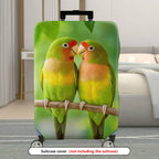 1-Piece Parrot Lovebirds Nature Green Cute Vibrant  Suitcase Luggage Cover, Stretch Protective Sleeve