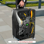 1-Piece Abstract Geometric Animal Horns Colorful Eye Rhino  Suitcase Luggage Cover, Stretch Protective Sleeve