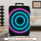 1-Piece Geometric Circle Modern Stylish Vivid  Suitcase Luggage Cover, Stretch Protective Sleeve