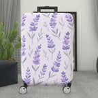 1-Piece Floral Lavender Leaf Pastel Chic Minimalist  Suitcase Luggage Cover, Stretch Protective Sleeve