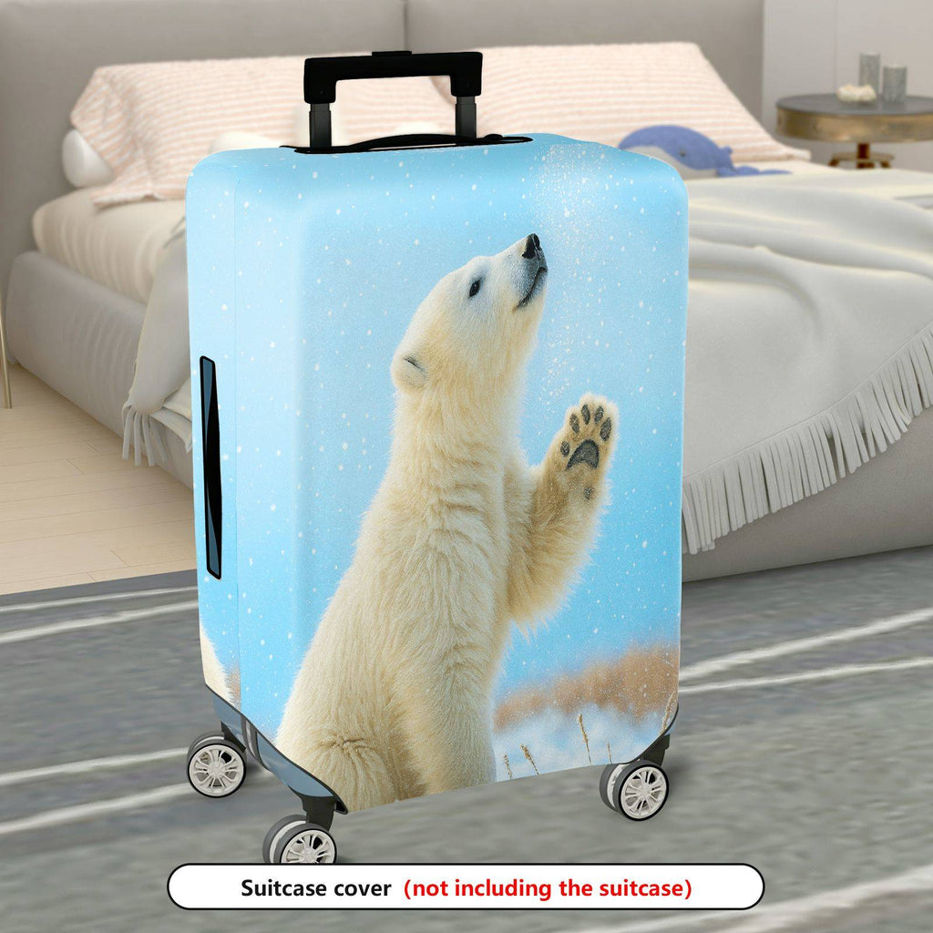 1-Piece Cute Polar Bear Winter Snow Nature Animal  Suitcase Luggage Cover, Stretch Protective Sleeve
