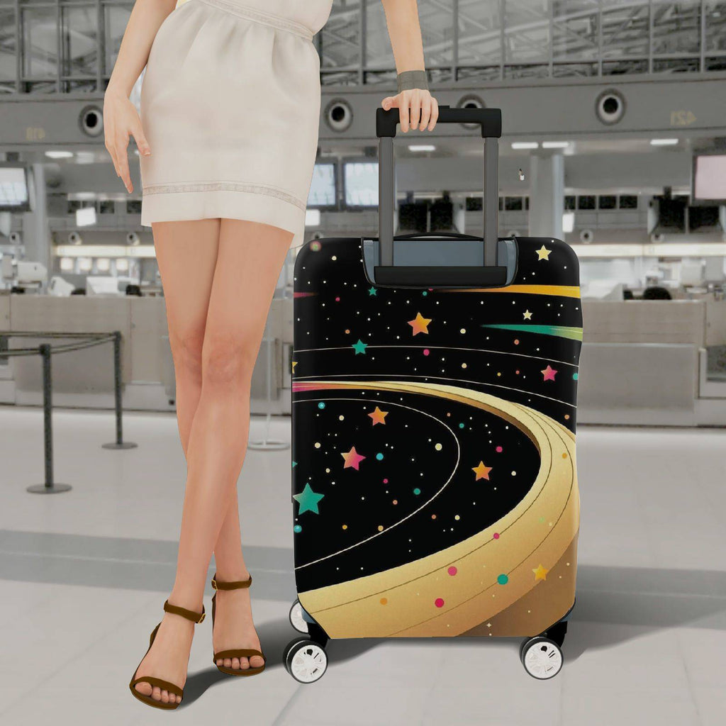 1-Piece Starry Night Cosmic Galaxy Outer Space Traveling  Suitcase Luggage Cover, Stretch Protective Sleeve