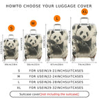 1-Piece Panda Snow Forest Winter Nature Cute Animal  Suitcase Luggage Cover, Stretch Protective Sleeve