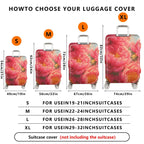 1-Piece Floral Peony Pink Sparkle Artistic Nature  Suitcase Luggage Cover, Stretch Protective Sleeve