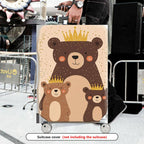 1-Piece Cute Bear Family Crown  Animal Travel  Suitcase Luggage Cover, Stretch Protective Sleeve