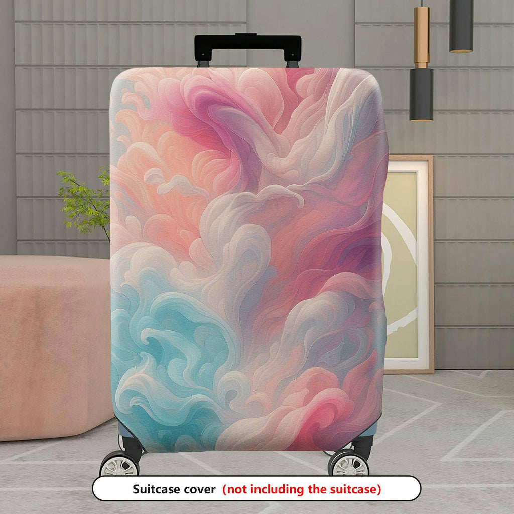 1-Piece Abstract Colorful Cloud Pattern  Suitcase Luggage Cover, Stretch Protective Sleeve