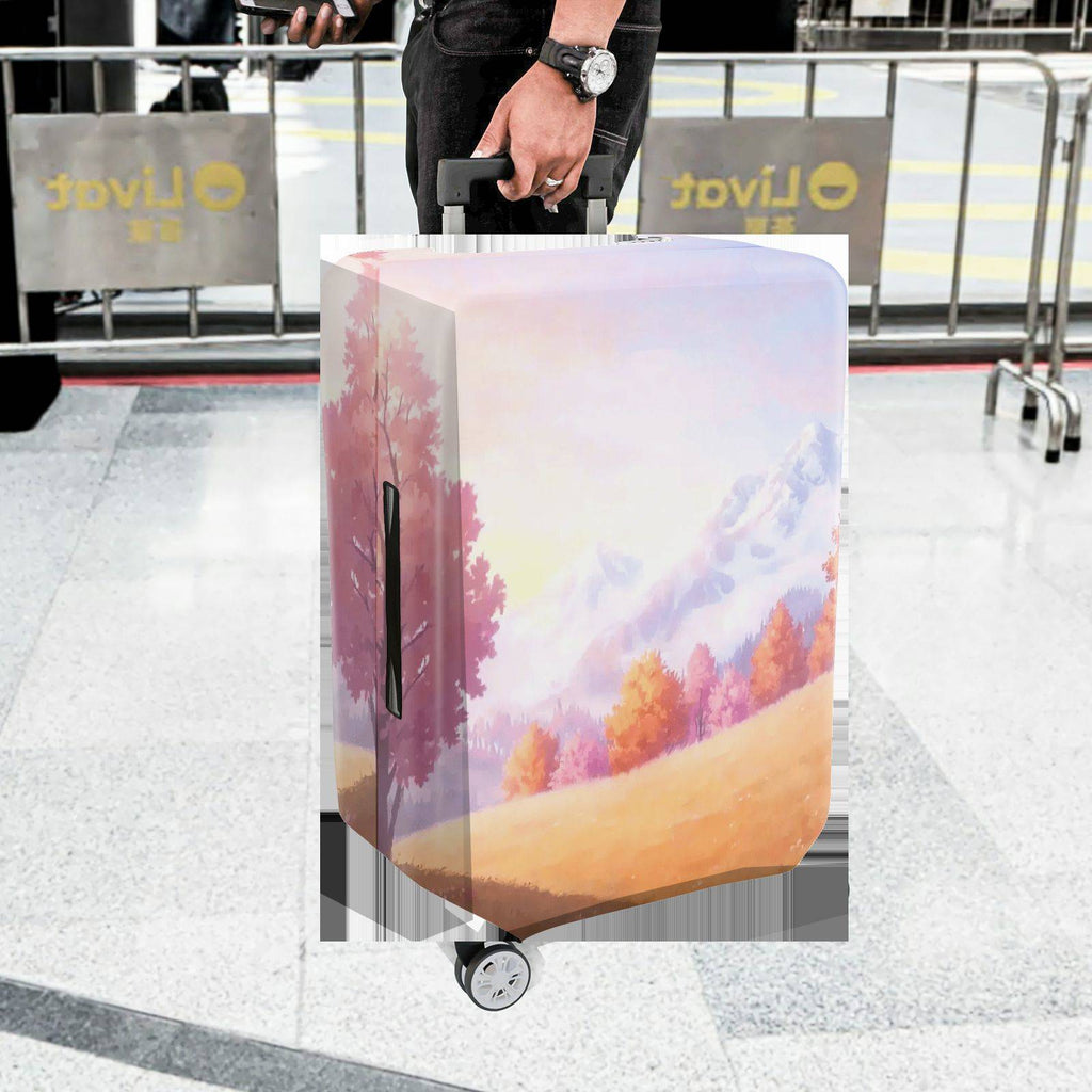 1-Piece Autumn Sunset Nature Landscape Mountain Tree  Suitcase Luggage Cover, Stretch Protective Sleeve