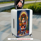 1-Piece Santa Claus Christmas Holiday Festive Winter Cheer  Suitcase Luggage Cover, Stretch Protective Sleeve