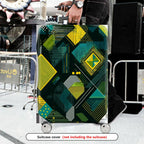 1-Piece Abstract Geometric Colorful Trendy Modern Artistic  Suitcase Luggage Cover, Stretch Protective Sleeve
