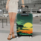 1-Piece Sunset Mountain Landscape Cloud Sky Nature  Suitcase Luggage Cover, Stretch Protective Sleeve