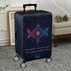 1-Piece Cosmic Zodiac Fish Starry Astrological Spiritual  Suitcase Luggage Cover, Stretch Protective Sleeve
