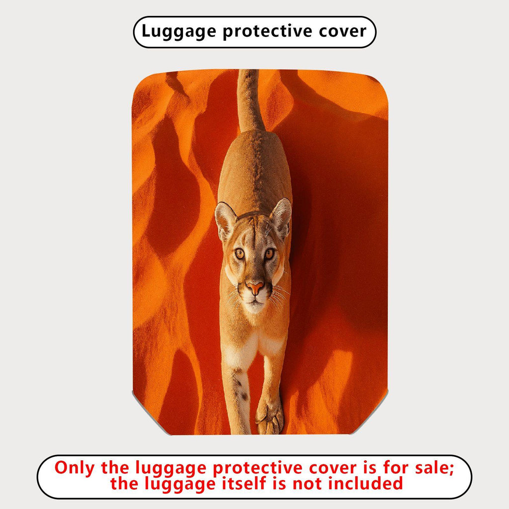 1-Piece Wildlife Animal Desert Landscape Orange Nature Stylish  Suitcase Luggage Cover, Stretch Protective Sleeve