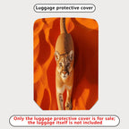 1-Piece Wildlife Animal Desert Landscape Orange Nature Stylish  Suitcase Luggage Cover, Stretch Protective Sleeve