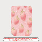 1-Piece Strawberry Pink Bubble Cute Fun Cheerful  Suitcase Luggage Cover, Stretch Protective Sleeve