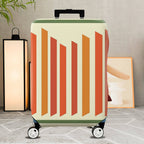 1-Piece Colorful Striped Modern Geometric Vibrant Abstract  Suitcase Luggage Cover, Stretch Protective Sleeve