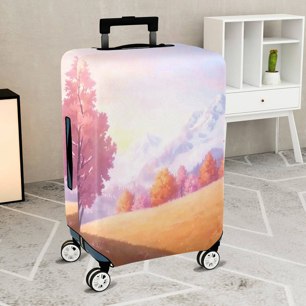 1-Piece Autumn Sunset Nature Landscape Mountain Tree  Suitcase Luggage Cover, Stretch Protective Sleeve