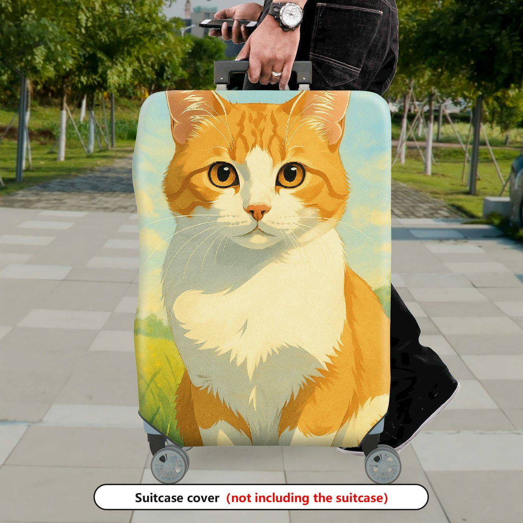 1-Piece Cute Animal  Artistic Pastoral Summer  Suitcase Luggage Cover, Stretch Protective Sleeve