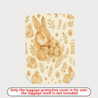 1-Piece Rabbit Floral Cute Adorable Animal Spring  Suitcase Luggage Cover, Stretch Protective Sleeve