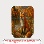 1-Piece Autumn Forest Fox Nature Landscape Artistic  Suitcase Luggage Cover, Stretch Protective Sleeve