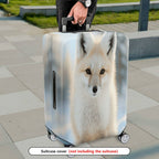 1-Piece Cute Fox Snowy Forest Animal Wildlife Nature Art  Suitcase Luggage Cover, Stretch Protective Sleeve