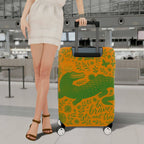 1-Piece Alligator Crown Floral Inspirational Text Adventure Animal  Suitcase Luggage Cover, Stretch Protective Sleeve