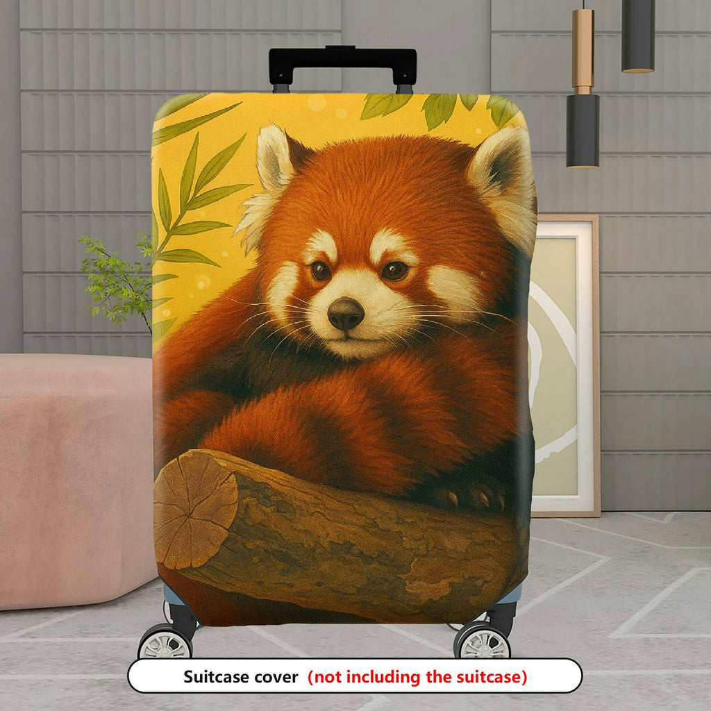 1-Piece Red Panda Forest Nature Wildlife Animal Cute  Suitcase Luggage Cover, Stretch Protective Sleeve