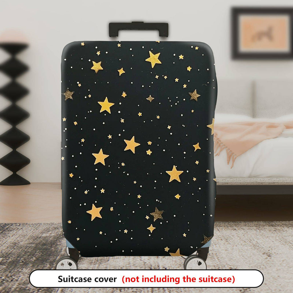1-Piece Starry Night Golden Stars Constellation Celestial Cosmic  Suitcase Luggage Cover, Stretch Protective Sleeve