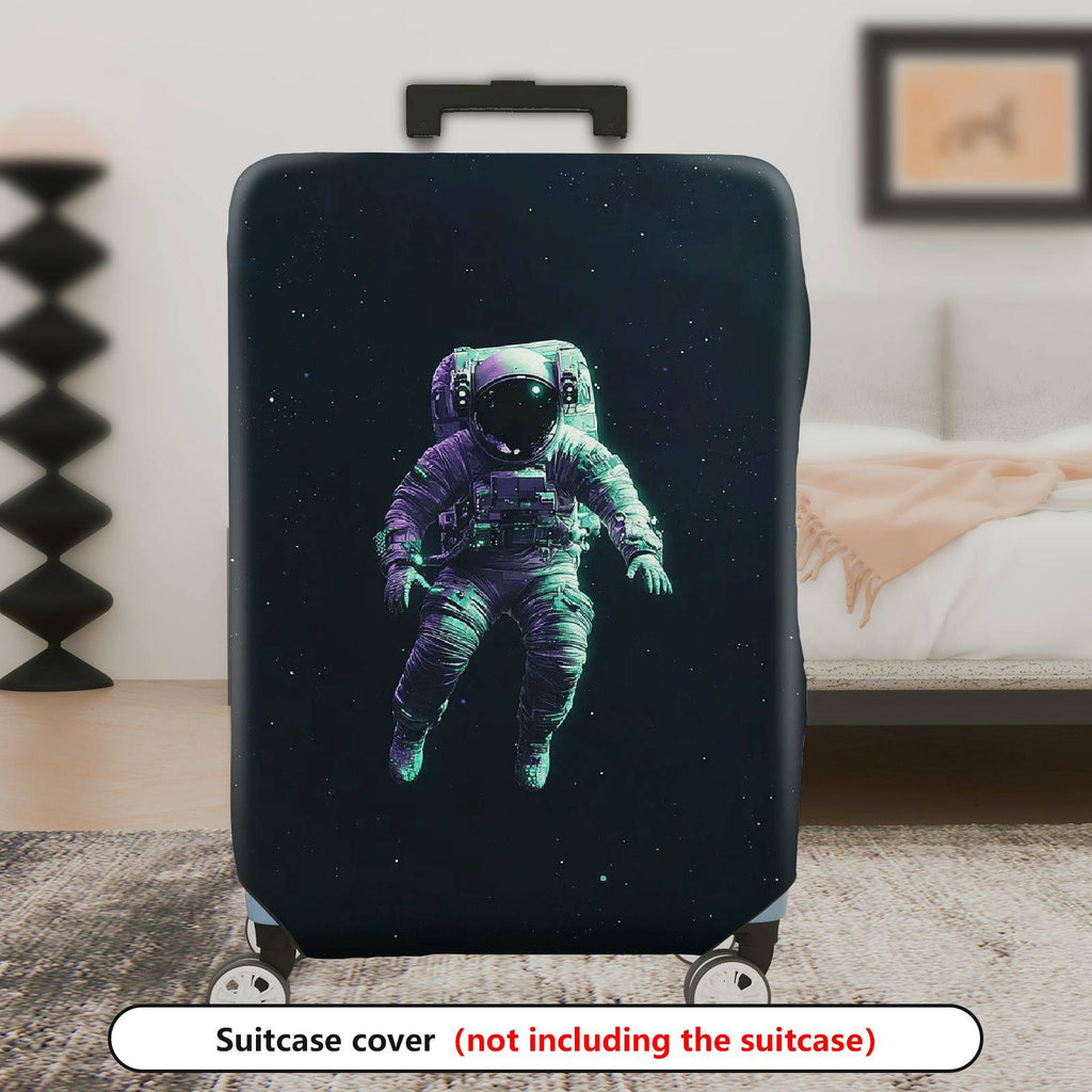 1-Piece Space Astronaut Galaxy Cosmic Universe Star  Suitcase Luggage Cover, Stretch Protective Sleeve