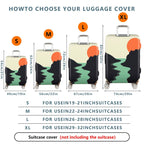 1-Piece Sunset Landscape Nature Mountain River Sun  Suitcase Luggage Cover, Stretch Protective Sleeve