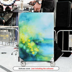 1-Piece Abstract Floral Watercolor Nature Bloom Green Yellow  Suitcase Luggage Cover, Stretch Protective Sleeve