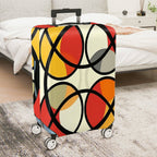 1-Piece Modern Abstract Geometric Colorful Bold Artistic  Suitcase Luggage Cover, Stretch Protective Sleeve