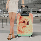 1-Piece Cute Fluffy Pomeranian Pet Dog Animal  Suitcase Luggage Cover, Stretch Protective Sleeve