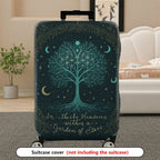 1-Piece Cosmic Tree Moon Star Celestial Abstract  Suitcase Luggage Cover, Stretch Protective Sleeve