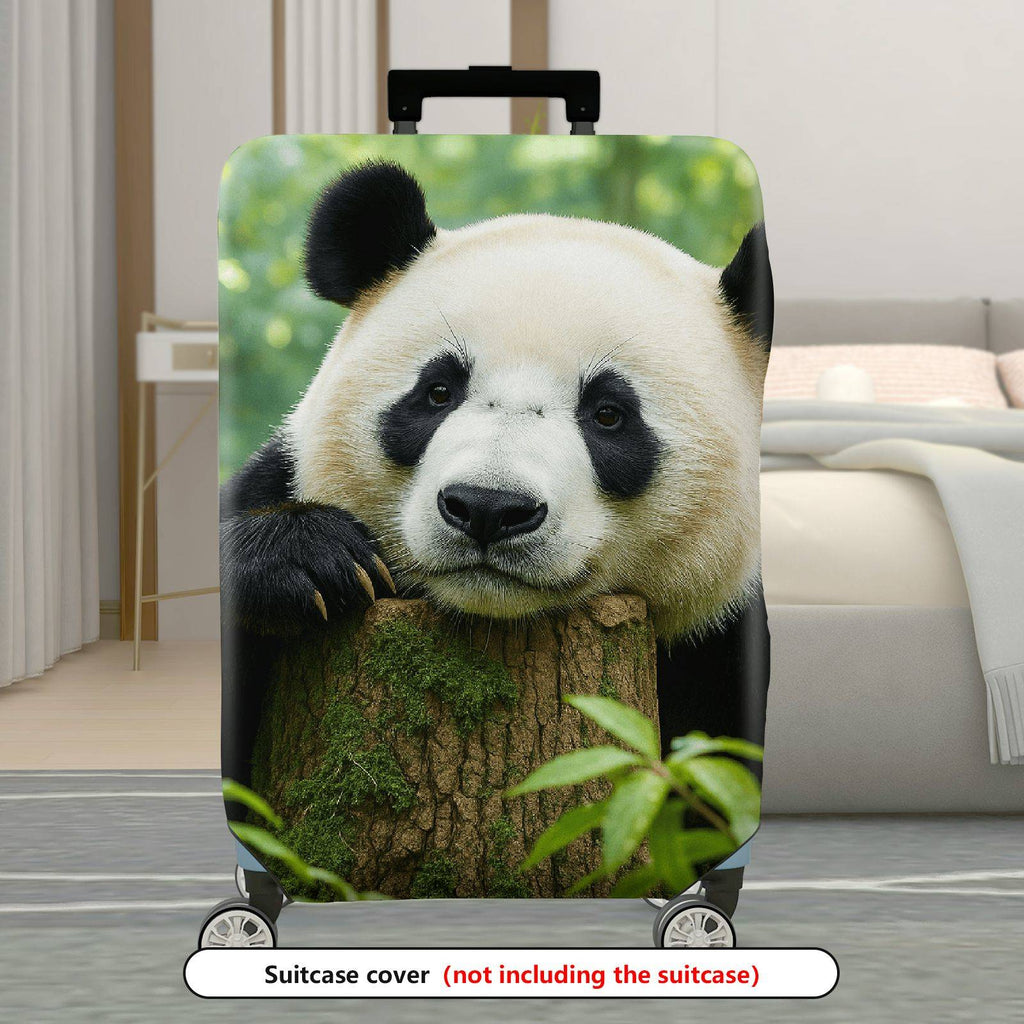 1-Piece Panda Forest Nature Wildlife Cute Animal  Suitcase Luggage Cover, Stretch Protective Sleeve