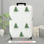1-Piece Christmas Tree Holiday Seasonal Snow Star Winter  Suitcase Luggage Cover, Stretch Protective Sleeve