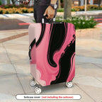 1-Piece Pink Black Abstract Fluid Artistic Modern Stylish  Suitcase Luggage Cover, Stretch Protective Sleeve
