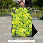 1-Piece Abstract Green Yellow Swirl Circular Artistic Vibrant  Suitcase Luggage Cover, Stretch Protective Sleeve