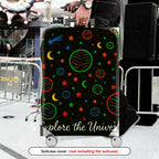 1-Piece Cosmic Planet Star Moon Galaxy Space  Suitcase Luggage Cover, Stretch Protective Sleeve