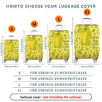 1-Piece Animal Dinosaur Green Dream Big Little Dino  Suitcase Luggage Cover, Stretch Protective Sleeve
