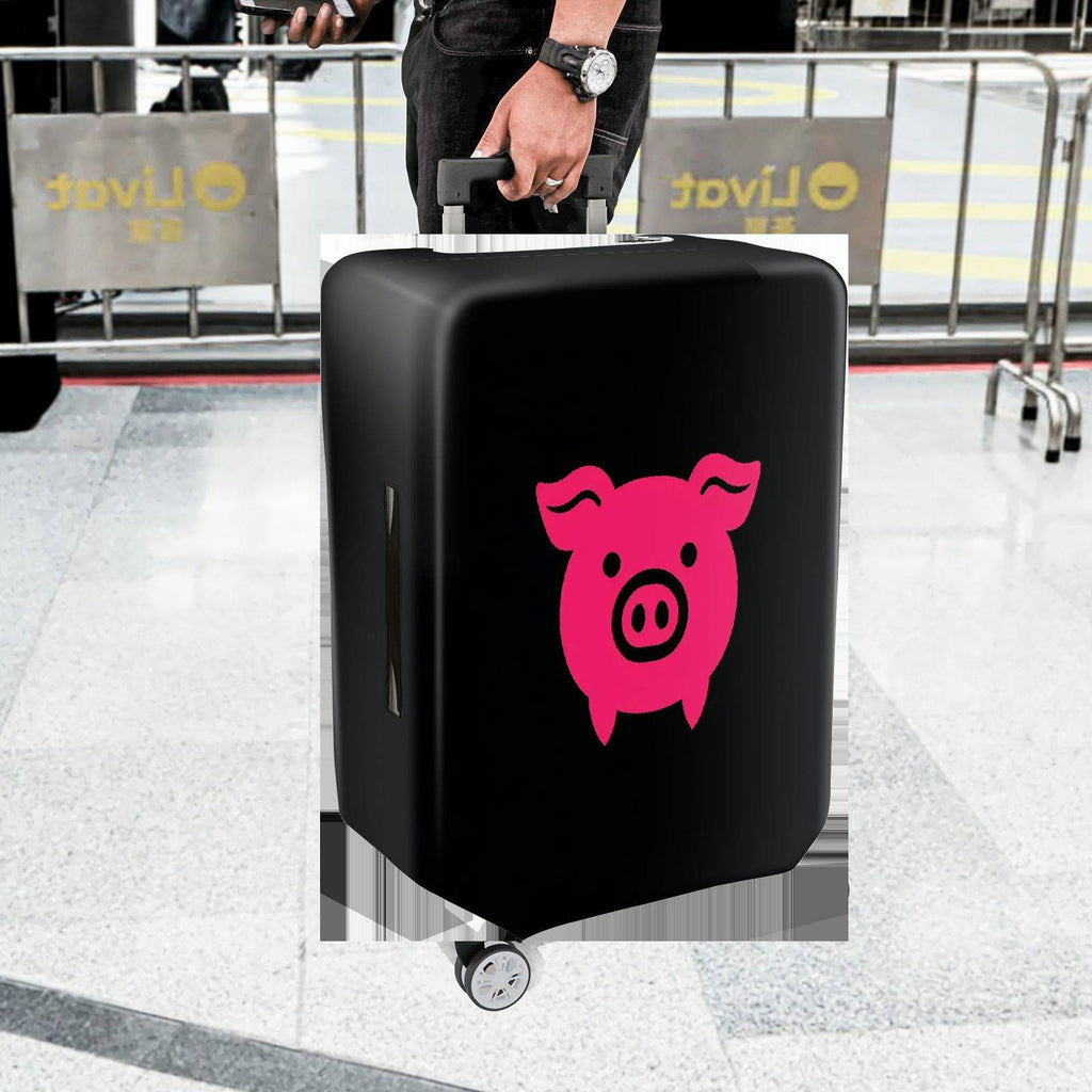 1-Piece Animal Pink Pig Decorative Travel  Suitcase Luggage Cover, Stretch Protective Sleeve