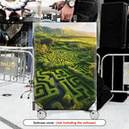 1-Piece Green Maze Landscape Nature Scenic Art  Suitcase Luggage Cover, Stretch Protective Sleeve