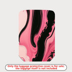 1-Piece Pink Black Abstract Fluid Artistic Modern Stylish  Suitcase Luggage Cover, Stretch Protective Sleeve