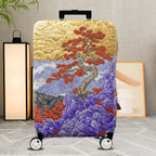 1-Piece Landscape Tree Red Mountain Cloud  Suitcase Luggage Cover, Stretch Protective Sleeve